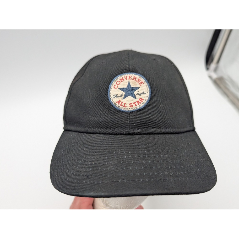 Converse All Star Chuck Taylor Black Cotton Baseball Cap Hat Adjustable Strap